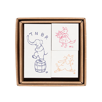 『山脇百合子の仕事部屋』展 木製スタンプ3個セット