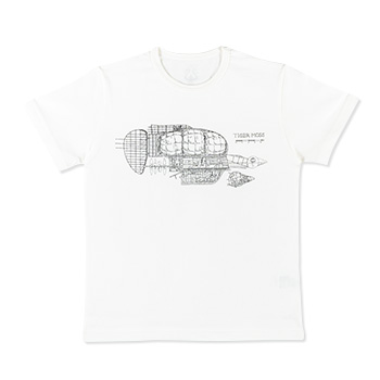 ジブリ美術館オリジナル Tシャツ タイガーモス線画 ホワイト