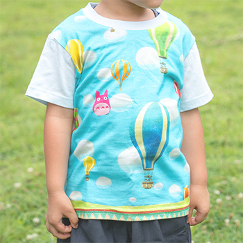 ジブリ美術館オリジナル Ｔシャツ 壁紙気球柄 Kids