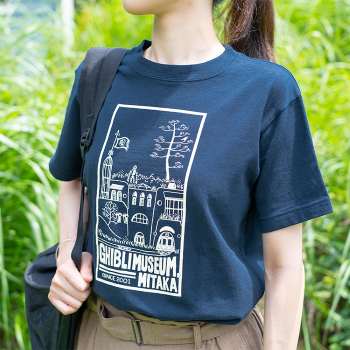 ジブリ美術館オリジナル Ｔシャツ ジブリミュージアムミタカ 紺