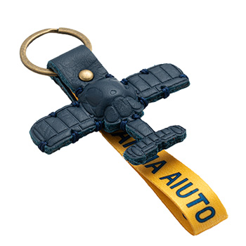 ジブリ美術館オリジナル革のキーホルダー 紅の豚マンマユート